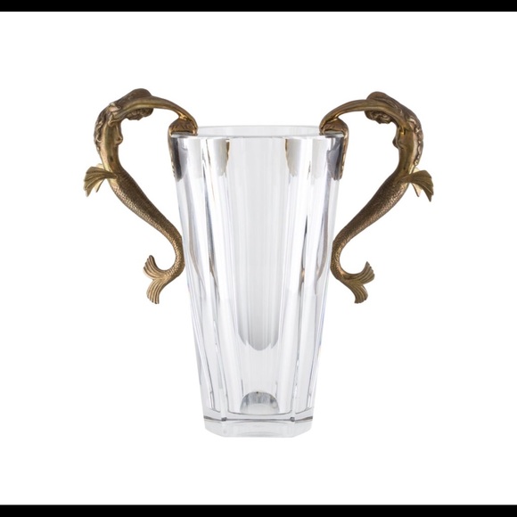 BACCARAT ERTE SEA MAIDENS VASE with brass mermaid. - Picture 7 of 8